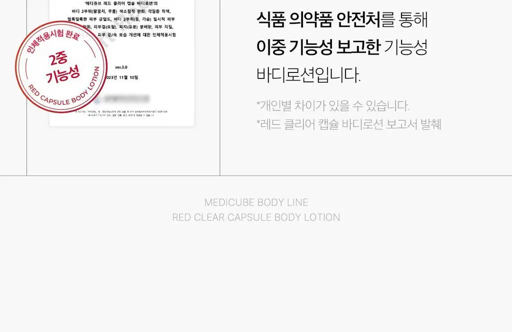 [NEW/바디트러블 케어] 메디큐브 레드 클리어 캡슐 바디로션 230ml 상세페이지 44